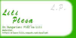 lili plesa business card